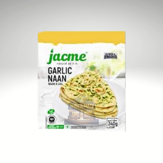 Jacme Garlic Naan – Soft and garlicky Indian flatbread, ideal for dipping and savouring, available at IndiaMate.
