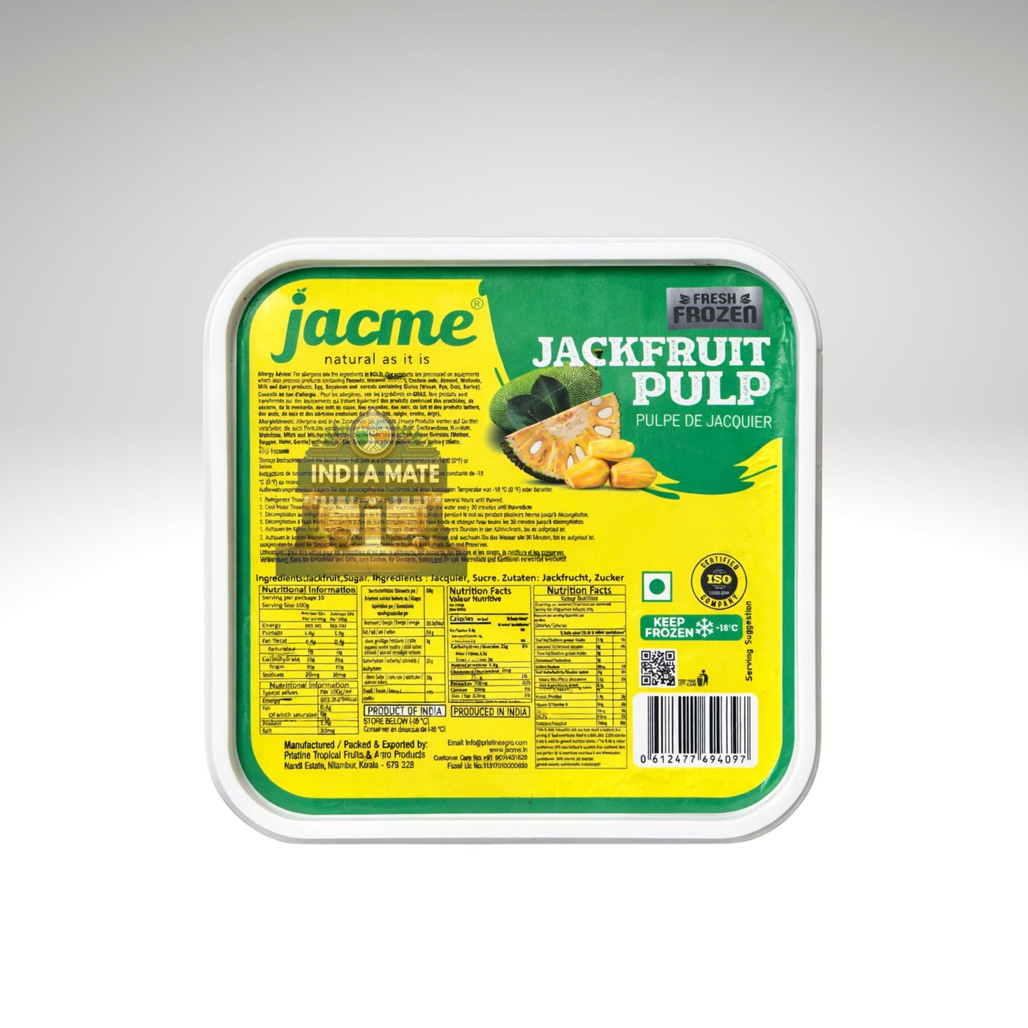 Jacme Jackfruit Pulp ready to use ripe jackfruit puree.