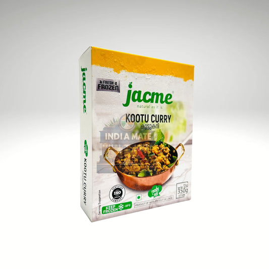 Jacme Kootu Curry – Traditional Kerala dish with chickpeas, yam, and plantain in a spiced coconut gravy.