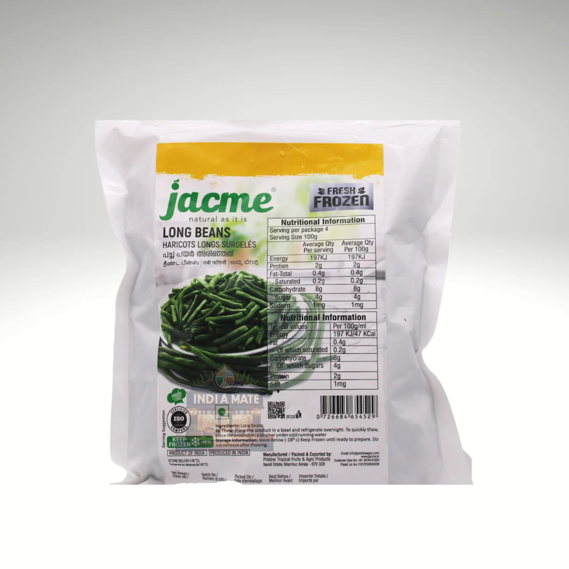 Jacme Long Beans - Fresh and tender long beans, perfect for stir-fries and curries, available at IndiaMate.