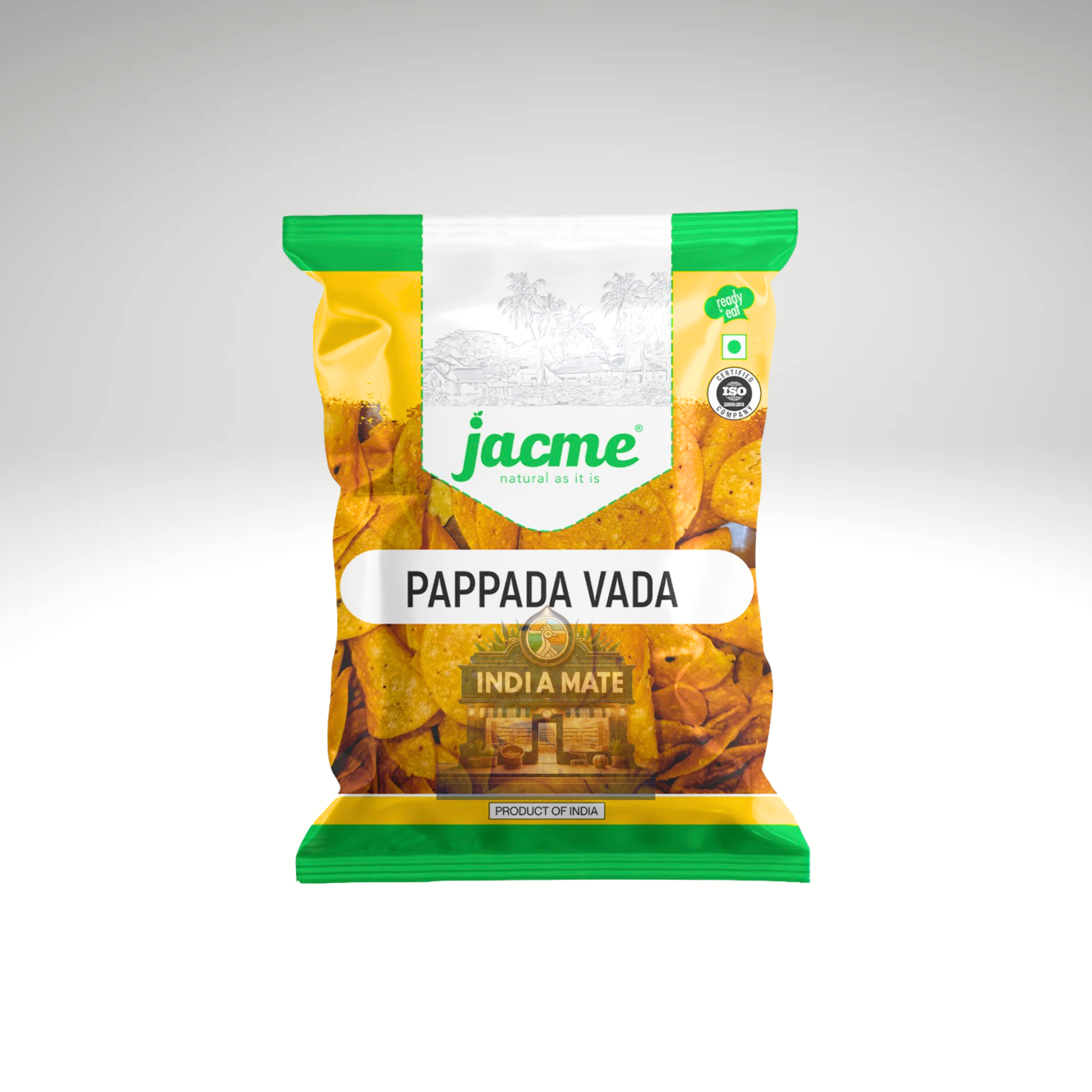 Jacme Pappadavada – crispy pappadam fritters coated in gram flour batter, traditional South Indian snack.