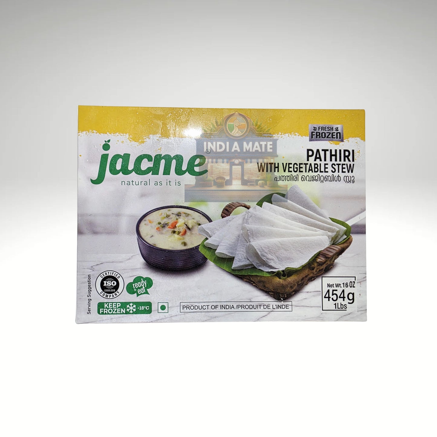Jacme Pathiri with Vegetable Stew – Ready-to-eat Kerala meal with rice pathiri and coconut-based vegetable stew, available at IndiaMate

