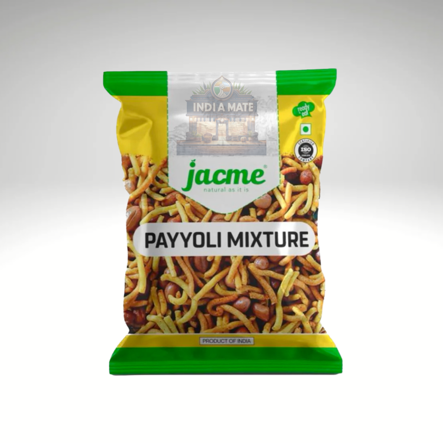 Jacme Payyoli Mixture - A crunchy and savoury snack mix made with rice, nuts, and spices, perfect for a flavorful treat.