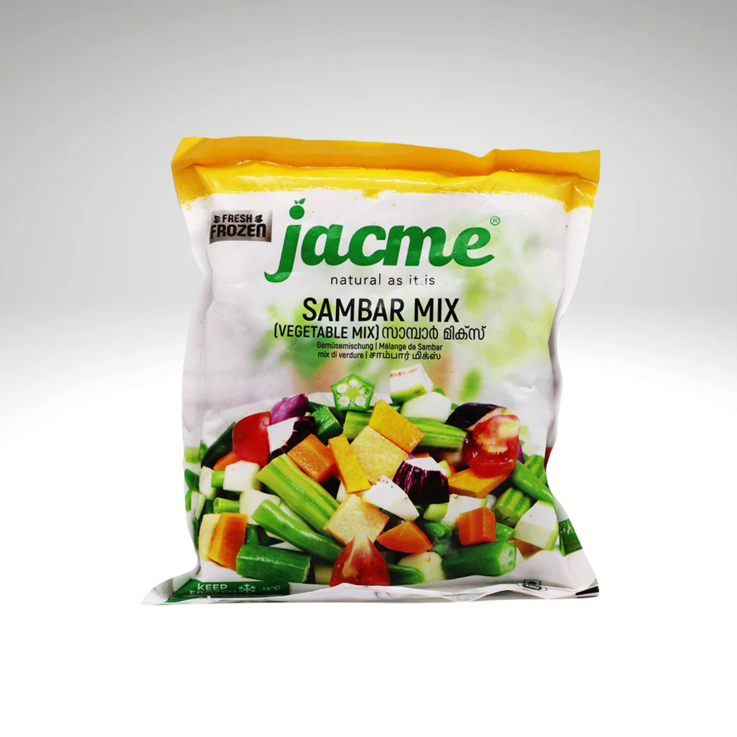 jacme sambar mix consists of mixed vegetables to make popular indian curry sambar easily.