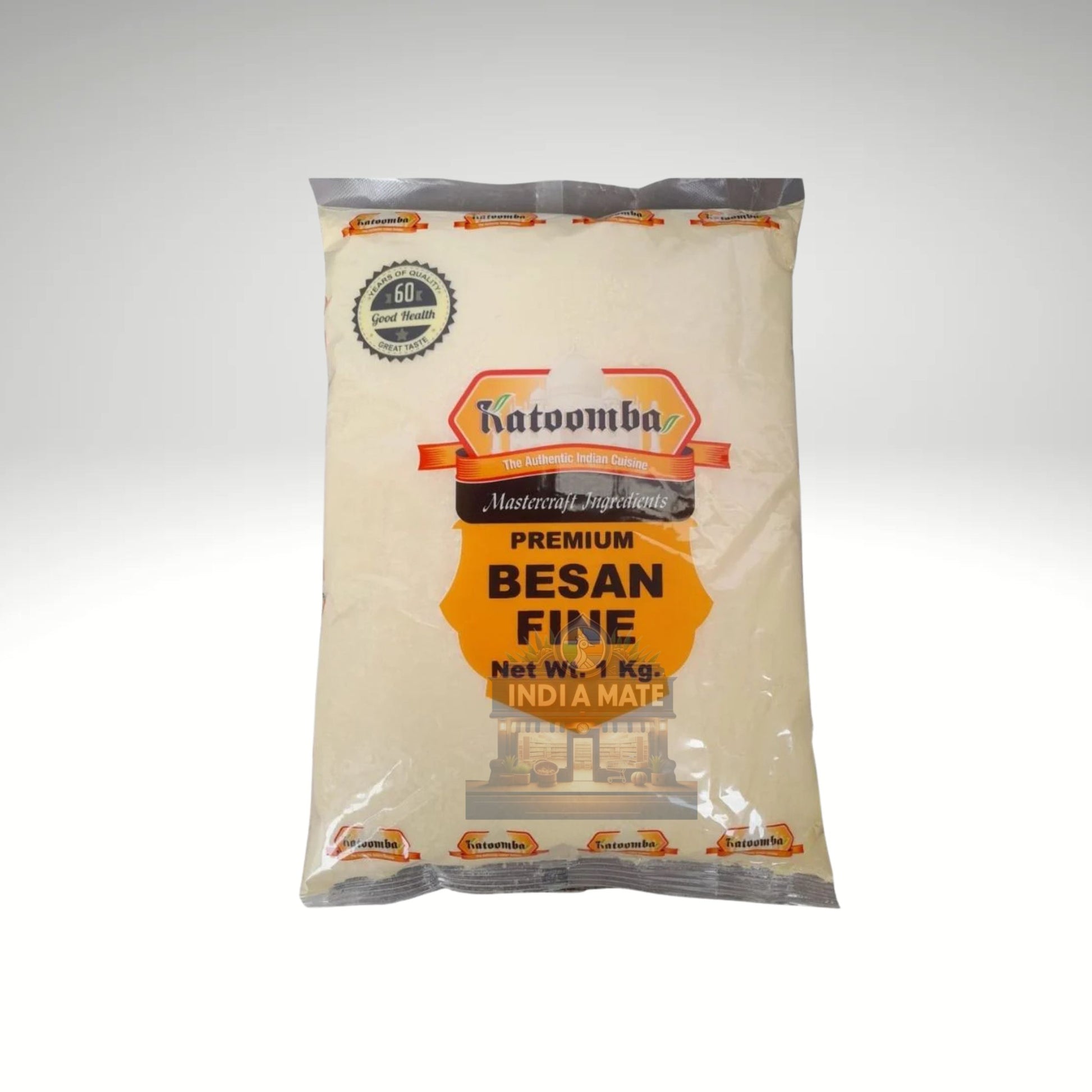 Katoomba Chickpea Flour (Besan/Kadala Podi) – Fine gluten-free flour made from chickpeas, available at IndiaMate.