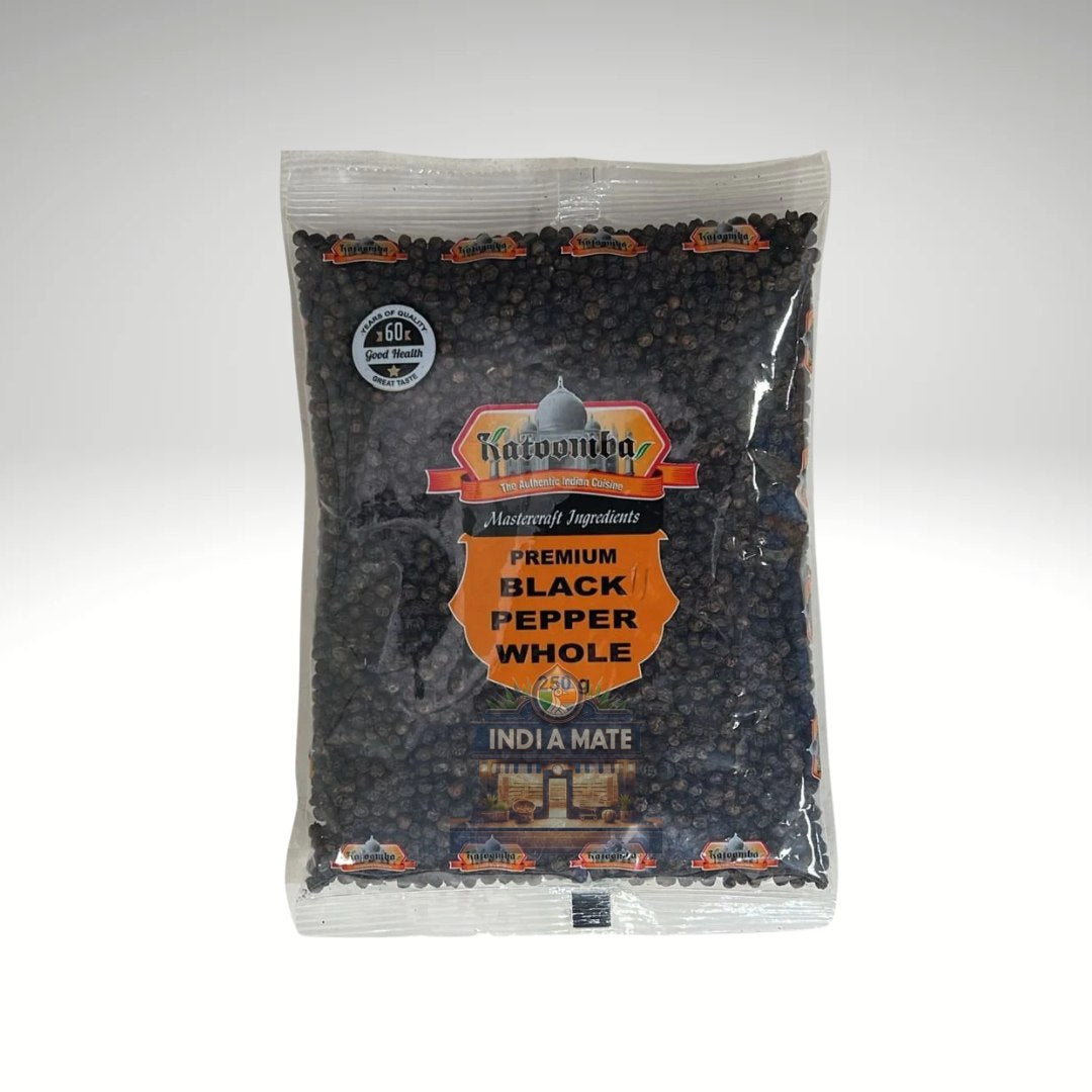 Katoomba Black Pepper Whole – Premium-quality whole black pepper for rich flavour and aroma. Sold by Indiamate.