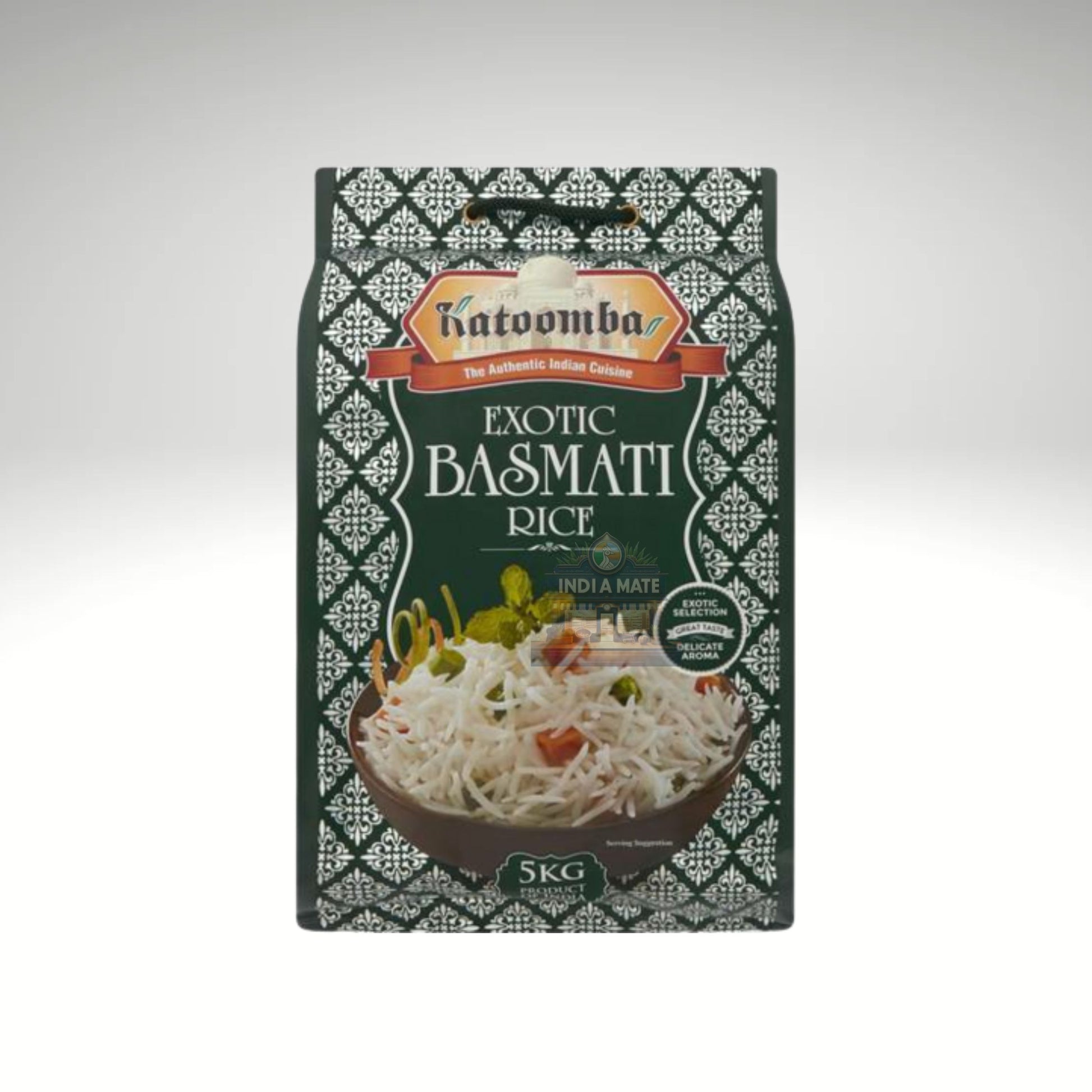 Katoomba Exotic Basmati Rice – Premium long-grain, aromatic basmati rice. Sold by Indiamate.