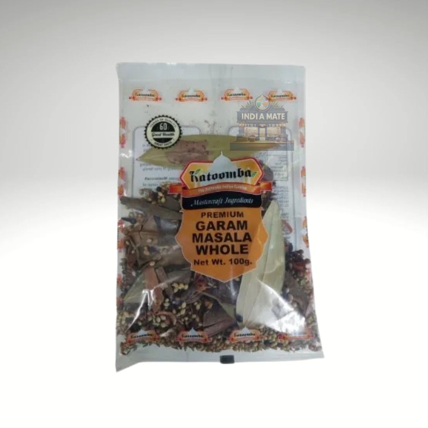 Katoomba Garam Masala Whole packaging with premium-quality whole spices for rich and aromatic Indian recipes.