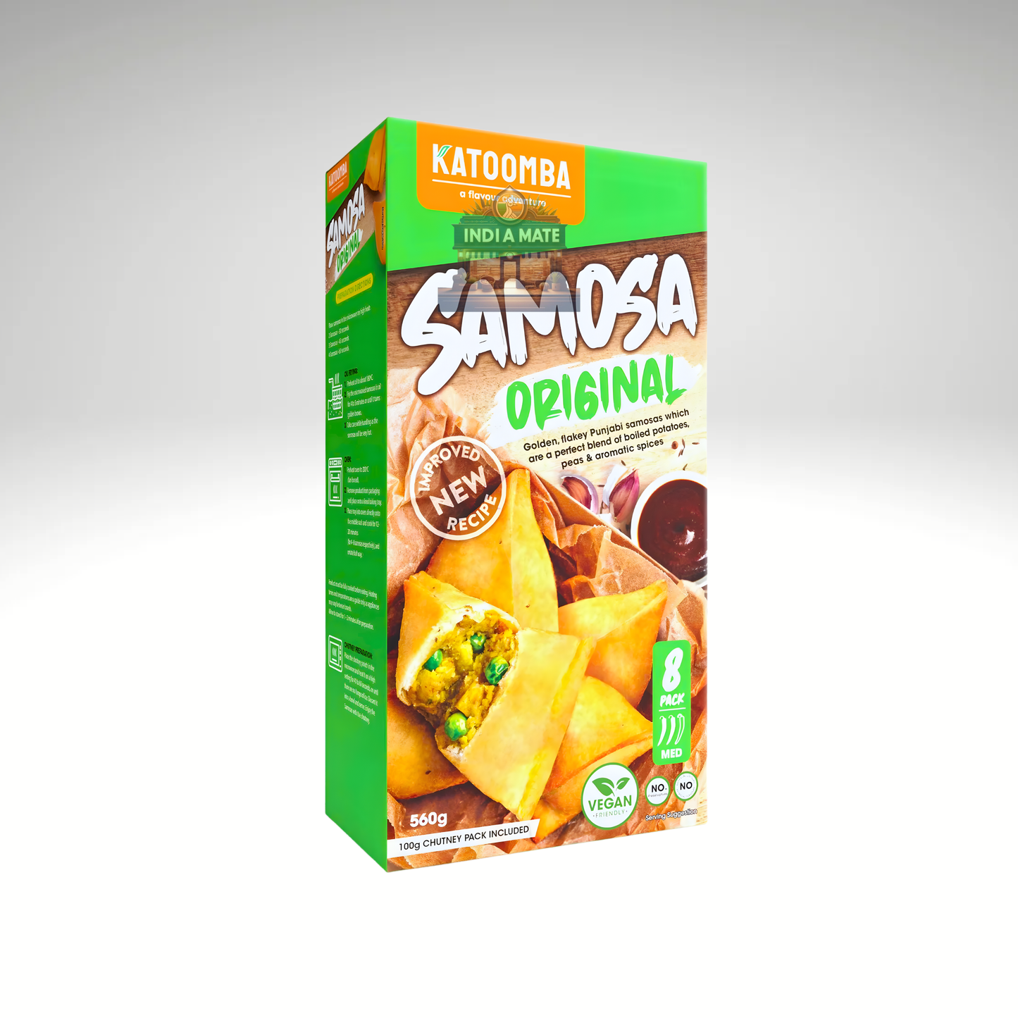 Katoomba Samosa – Crispy frozen samosas with spiced filling.