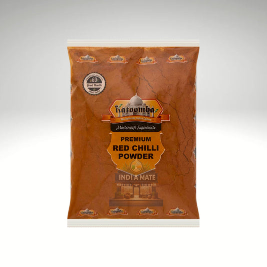 Katoomba red Chilli Powder in vibrant packaging, offering a rich, flavorful, and aromatic spice perfect for adding heat and depth to your dishes.