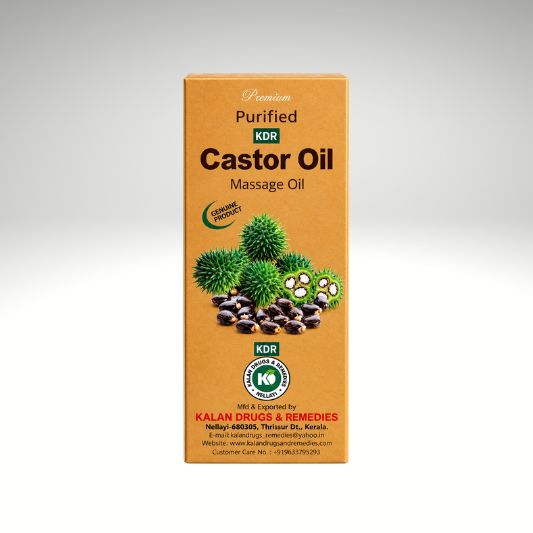 KDR Castor Massage Oil for Skin and Hair Care.