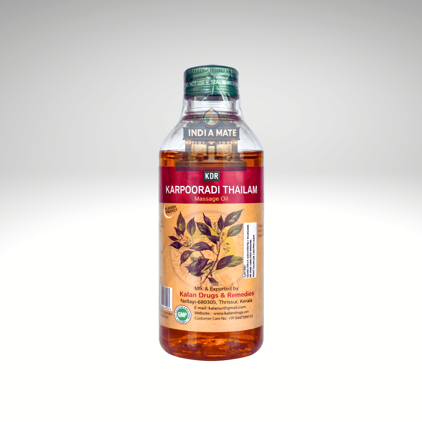 KDR Karpooradi Thailam, a traditional Ayurvedic oil used for massage and external application. 