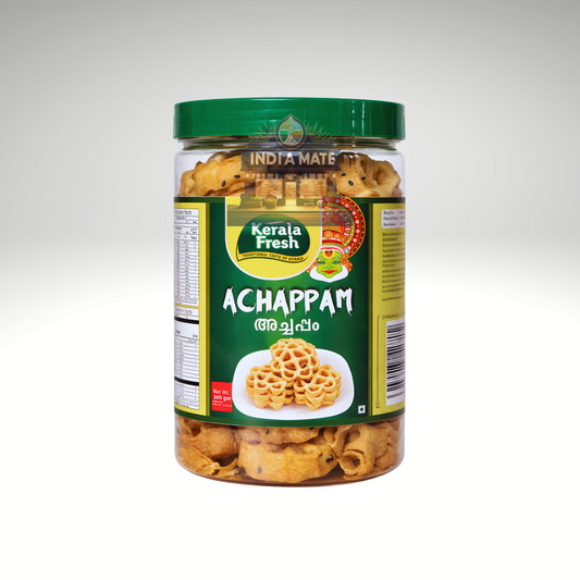 Jar of Kerala Fresh Achappam on a white background