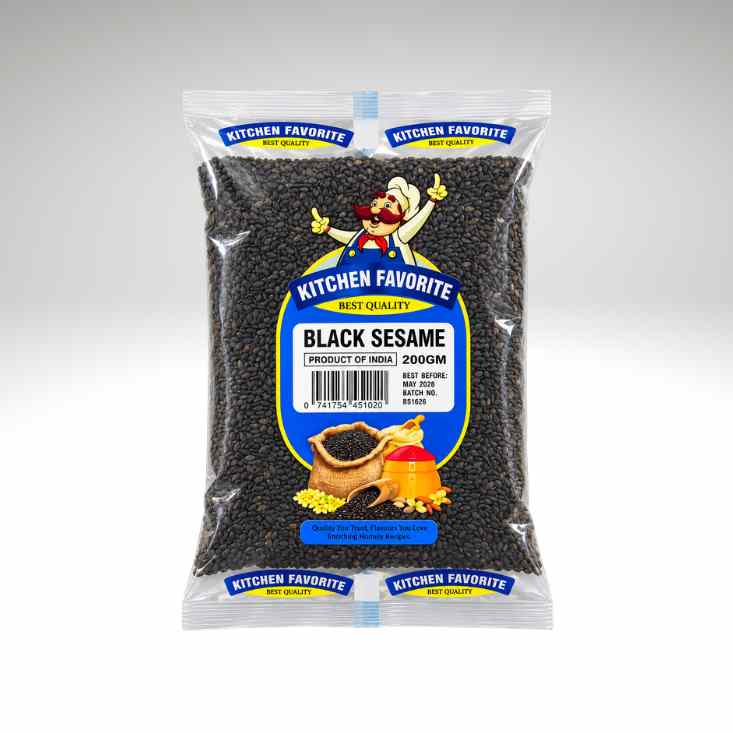 Kitchen Favorite Black Sesame Seeds for Indian Sweets, Chutneys and Cooking