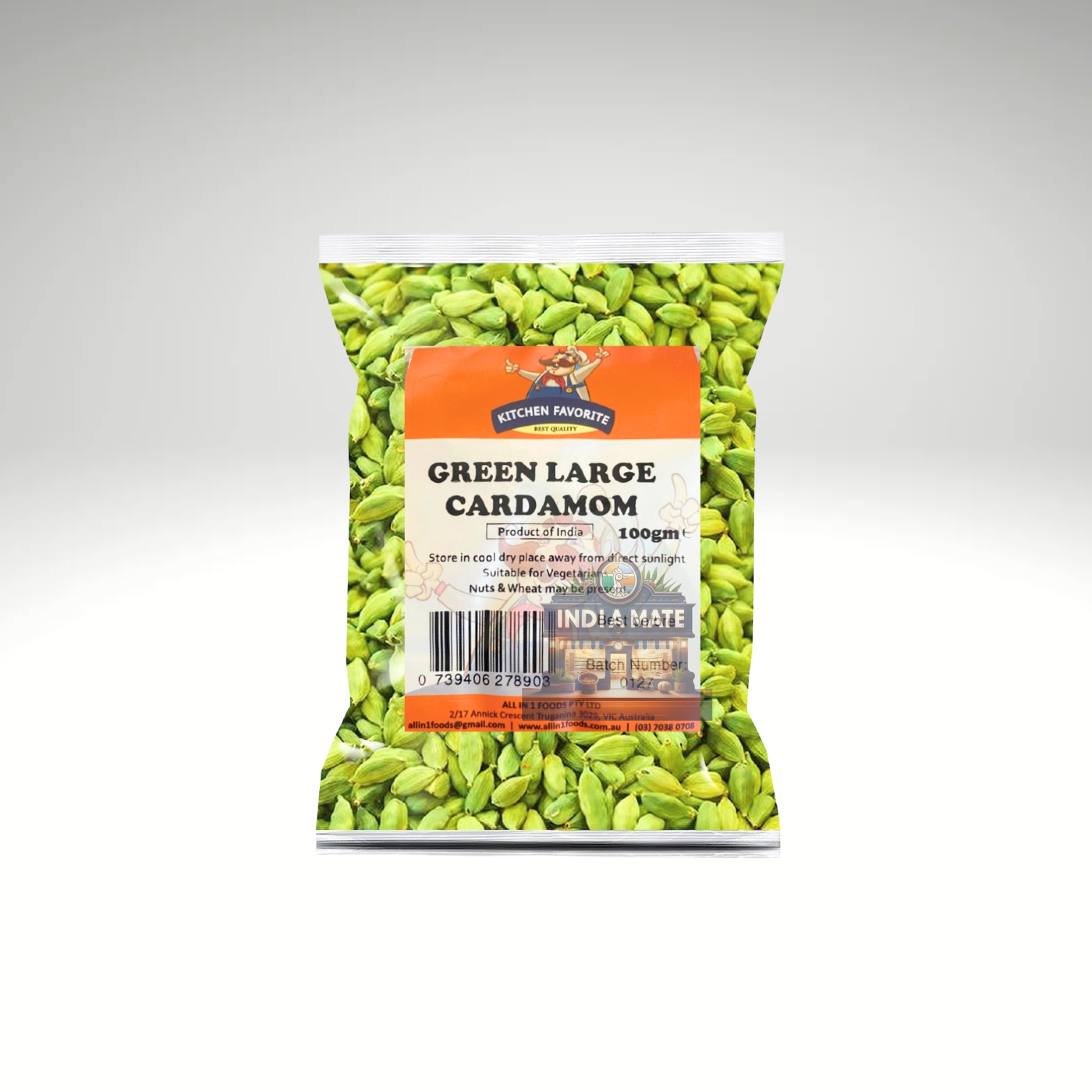 Kitchen Favourite Green Cardamom – aromatic whole green cardamom pods for cooking and tea.