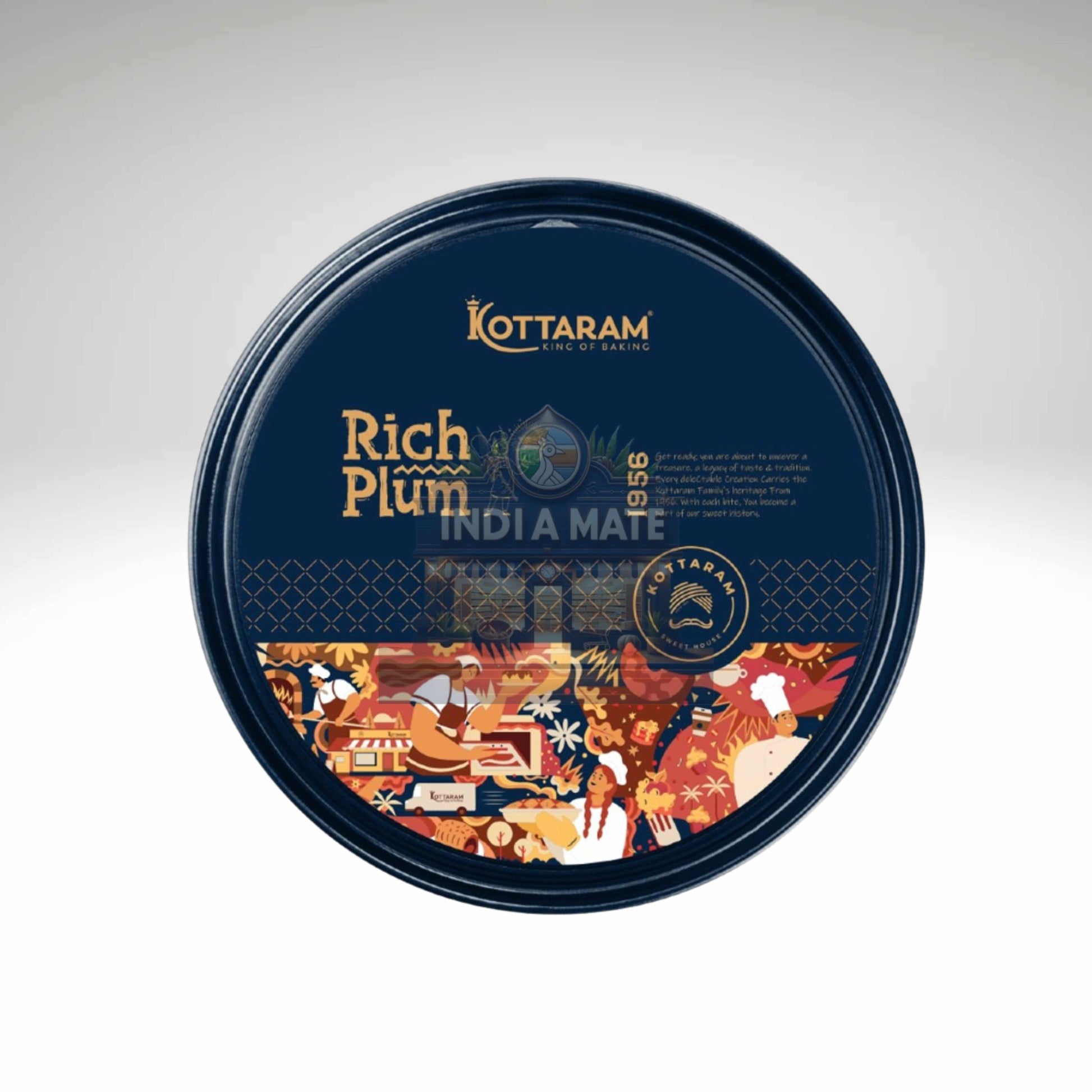 Kottaram Rich Plum Cake – moist fruit cake with dry fruits and spices, traditional bakery-style dessert.