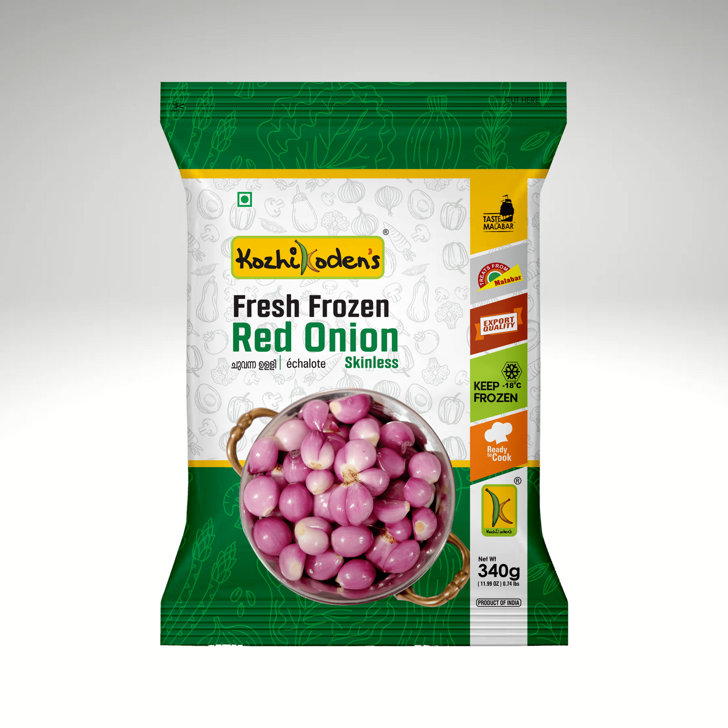 kozhikodens red onion skinless shallots frozen cheriyulli