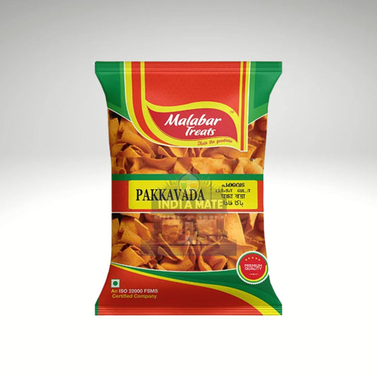 Malabar Treats Pakkavada from IndiaMate, showcasing crispy, flavorful snack pieces.
