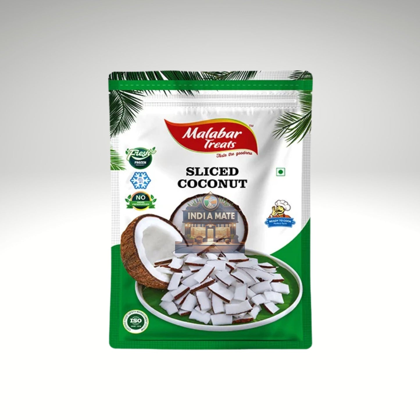 Malabar Treats Sliced Coconut fresh ready-to-use coconut pieces.