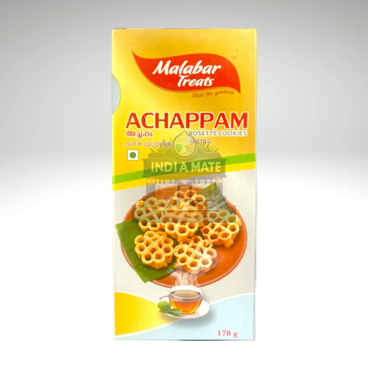 Malabar Treats Achappam packaging on a white background