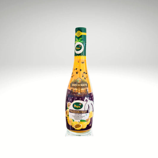 Mayil Passion Fruit Squash – tropical fruit concentrate for refreshing drinks.