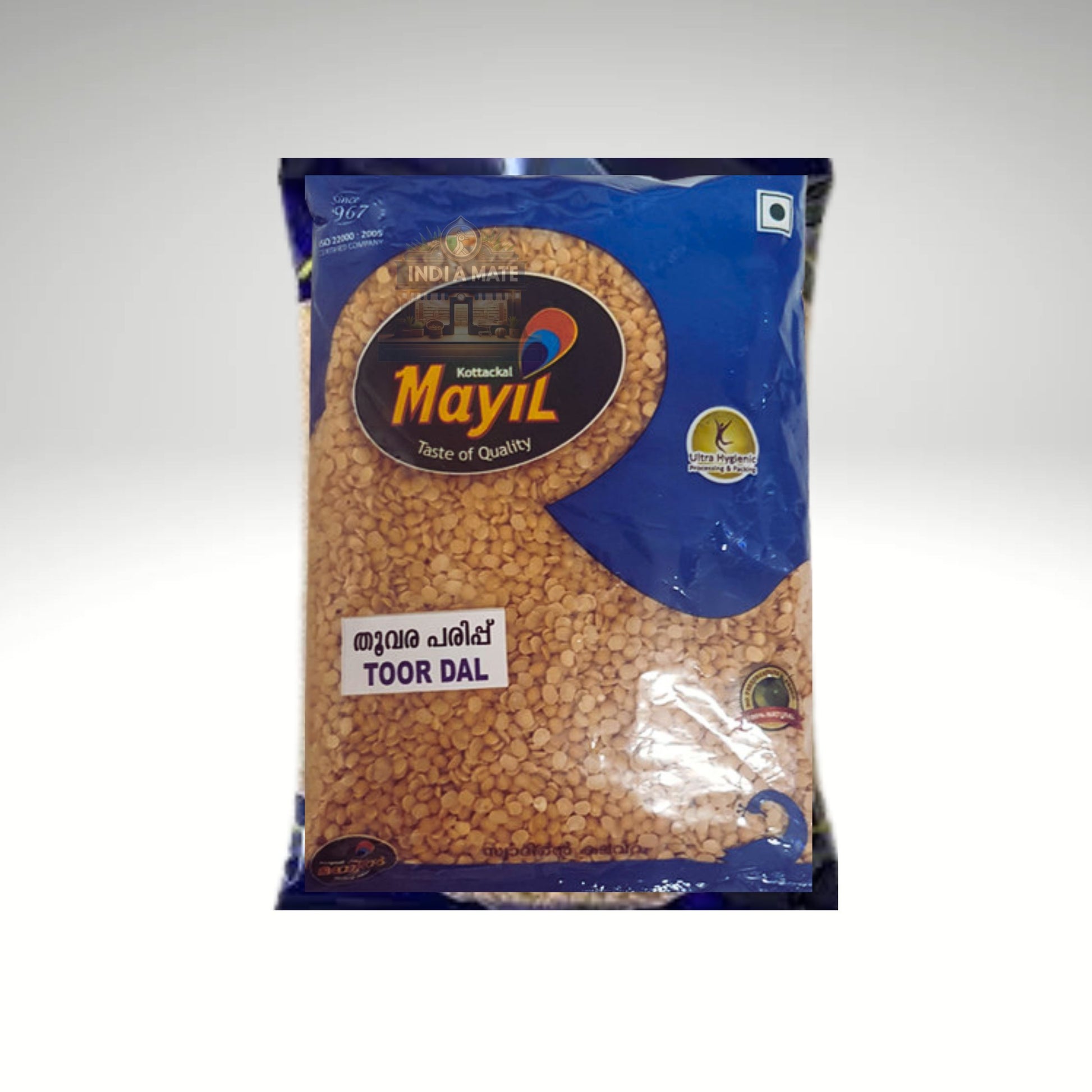 Mayil Toor Dal (Thuvara Parippu) packaging with high-quality lentils for sambar and Indian recipes.

