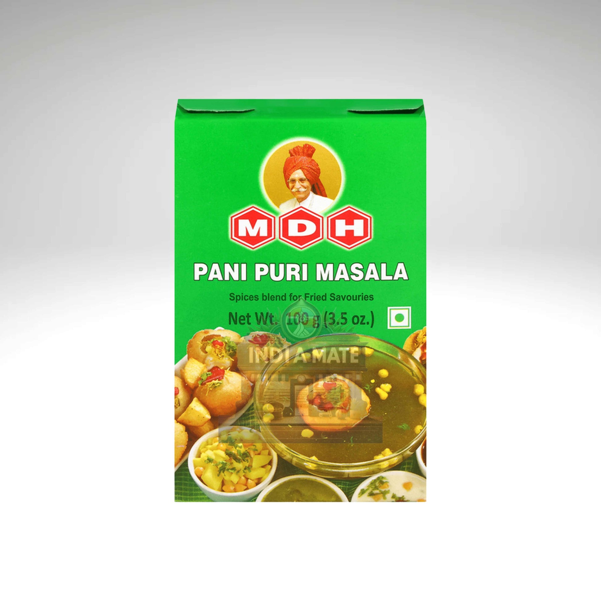 MDH Pani Puri Masala – Tangy and spicy masala blend for pani puri, golgappa, and Indian chaat.