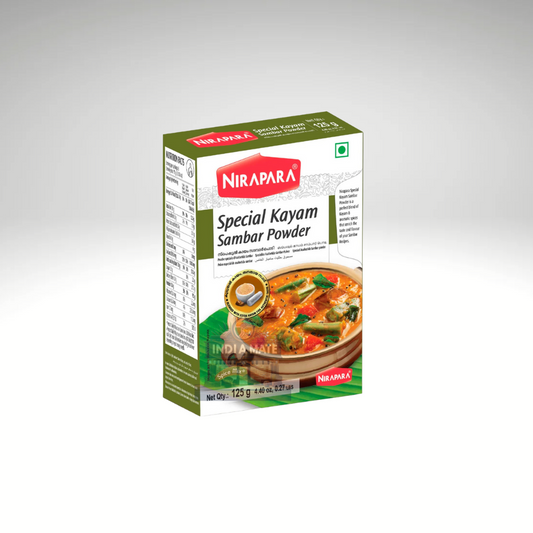 Nirapara Special Kayam Sambar Powder Kerala-style spice mix with asafoetida.