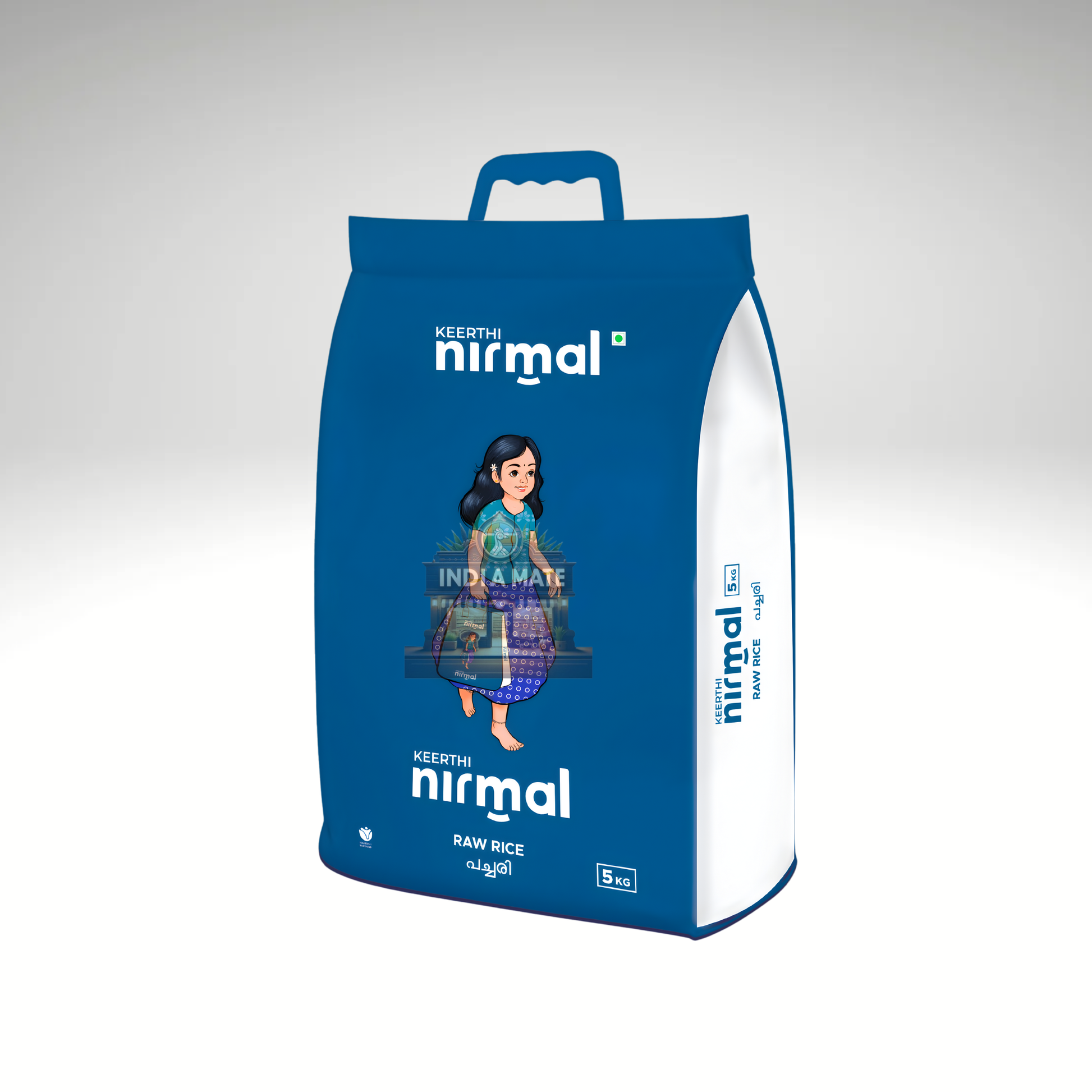 Nirmal Keerthi White Raw Rice – premium polished white rice for daily meals and South Indian dishes.