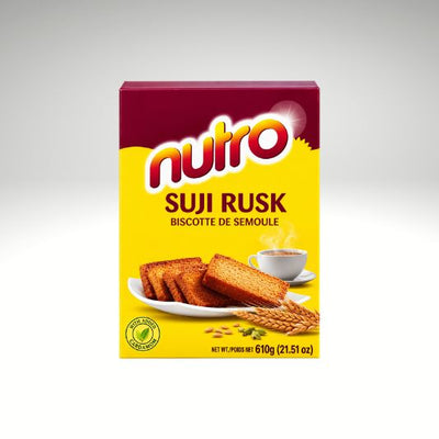 Nutro Suji Rusk Crispy Semolina Tea Time Snack.