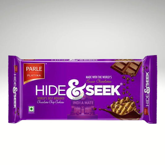 Parle Hide & Seek – Crispy chocolate chip cookies with rich flavour. Sold by Indiamate.