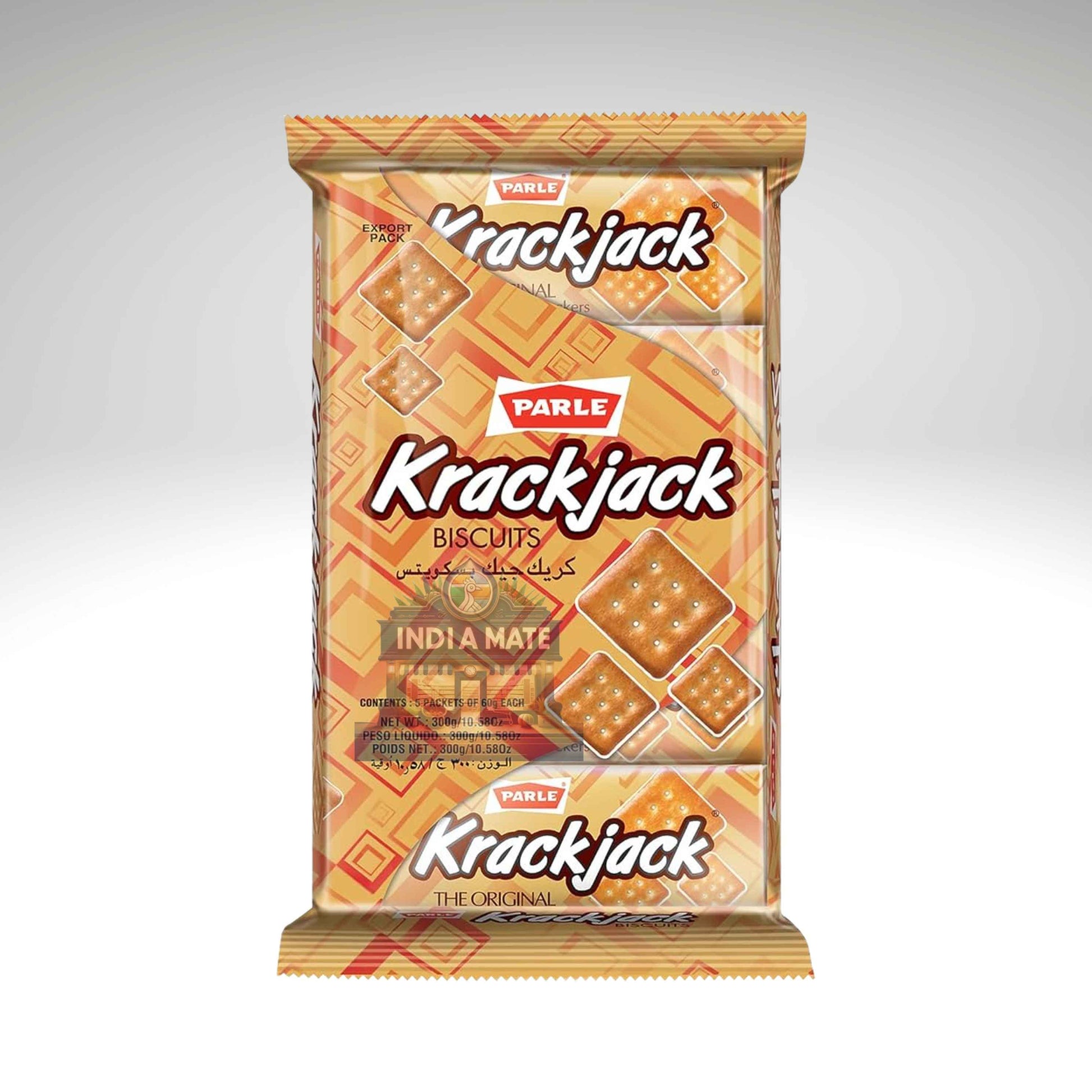 Parle Krack Jack Biscuits crispy lightly salted Indian snack biscuit pack