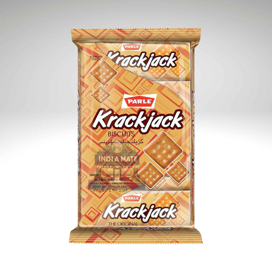 Parle Krack Jack Biscuits crispy lightly salted Indian snack biscuit pack
