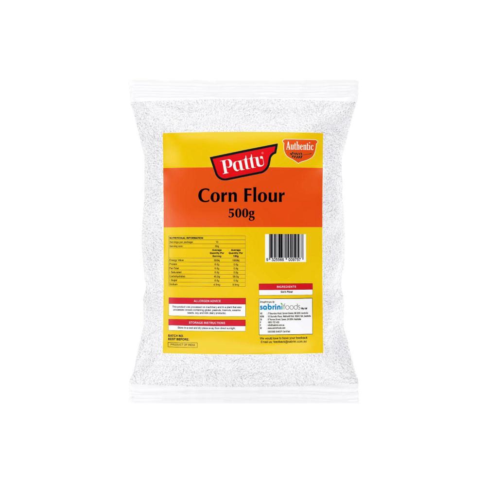 Bag of Pattu corn flour on a white background.