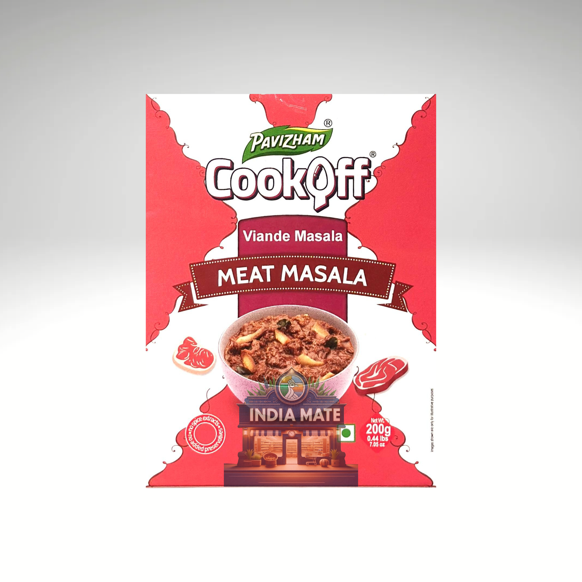 Pavizham Cook Off Meat Masala Indian spice blend.