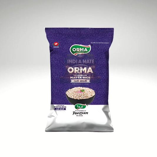 Pavizham Orma Matta Rice – Nutritious Kerala red rice with rich aroma and texture, available at IndiaMate