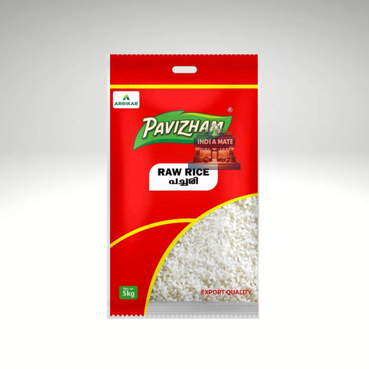 Pavizham Raw Rice (Pachari) – high-quality Kerala-style white rice.