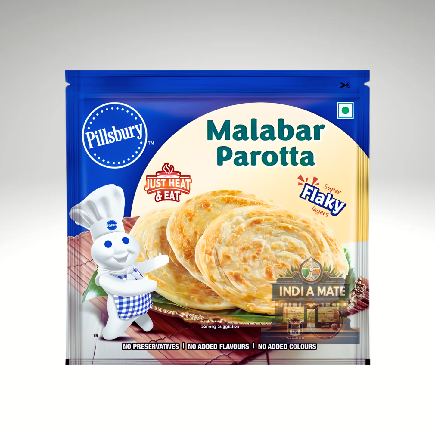 Pillsbury Malabar Parotta 15pc – Soft flaky layered parottas.