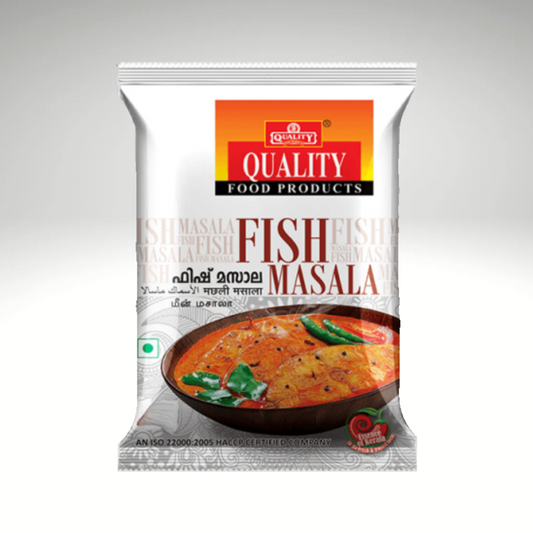 Quality fish masala, a zesty spice blend crafted to elevate the flavour of fish dishes with aromatic and tangy notes.