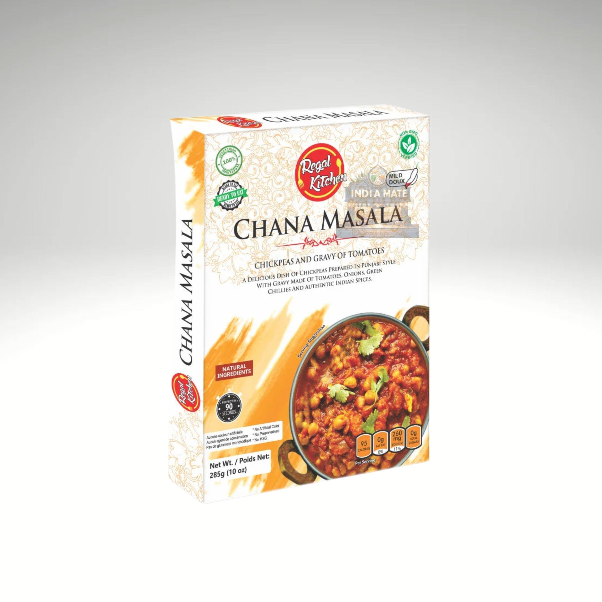 Regal Kitchen Chana Masala – Ready-to-eat spiced chickpea curry, available at IndiaMate.