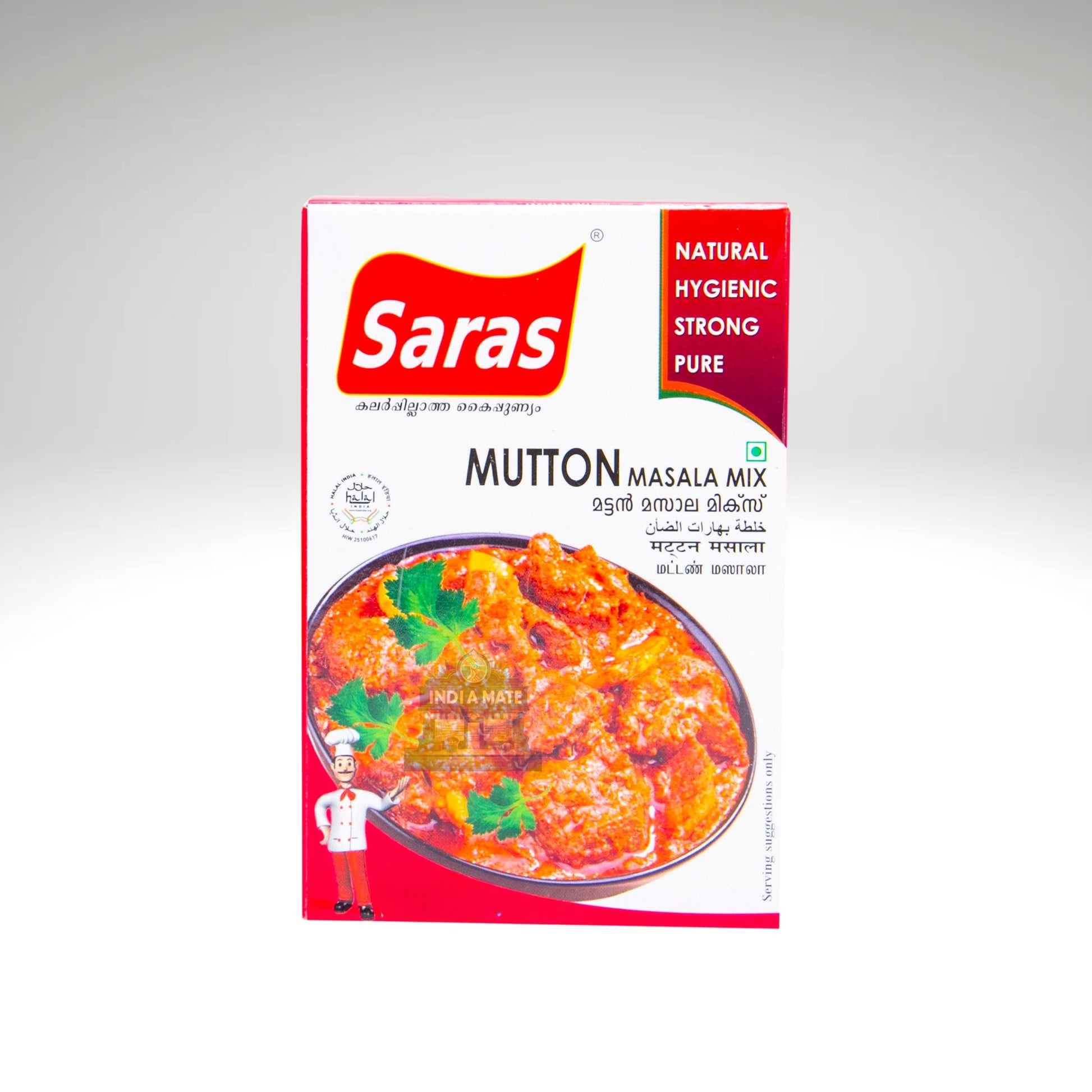 Saras Mutton Masala – Premium spice mix for flavorful mutton dishes, available at IndiaMate.