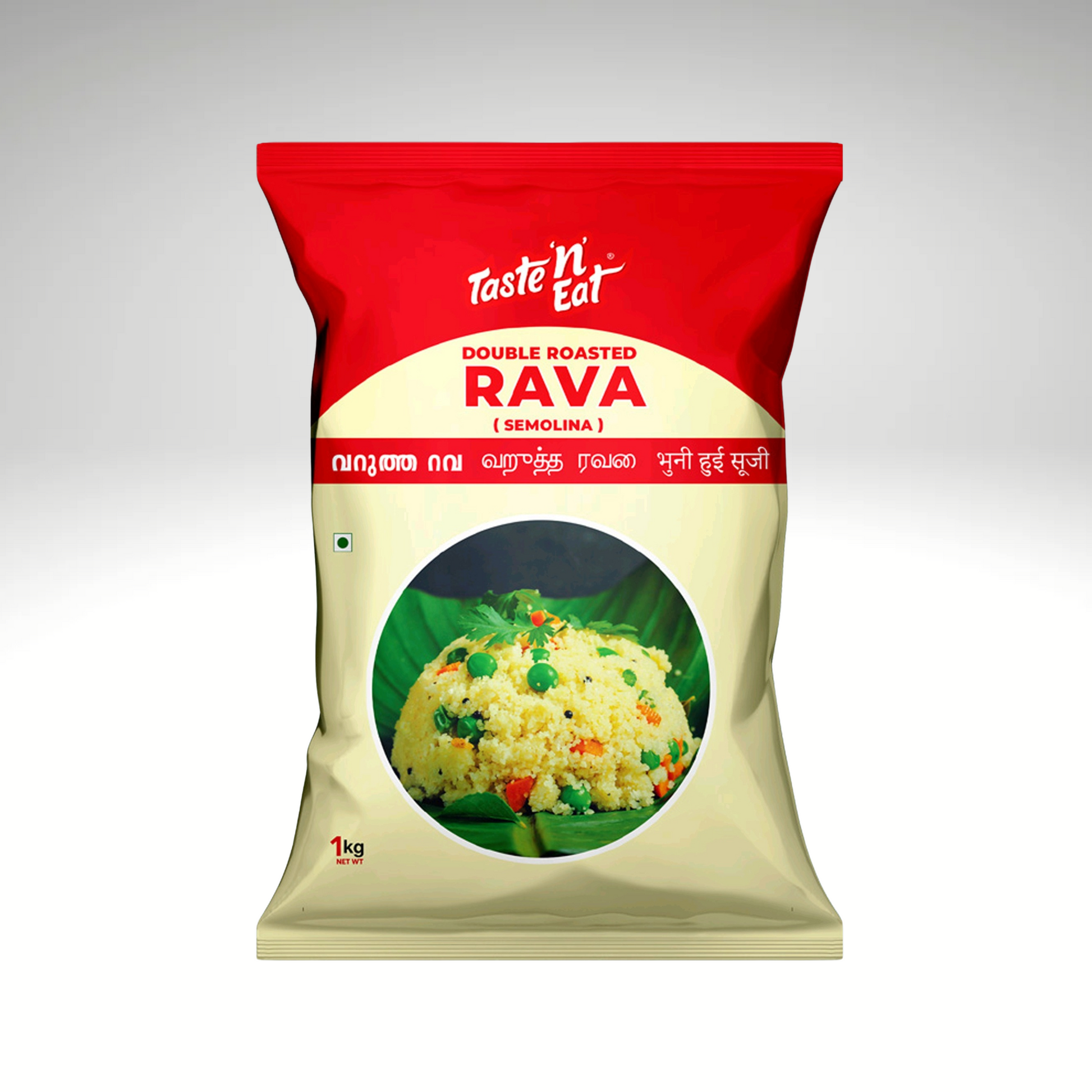 Taste 'n Eat double roasted semolina (rava), ideal for making soft upma, kesari, and other traditional South Indian dishes