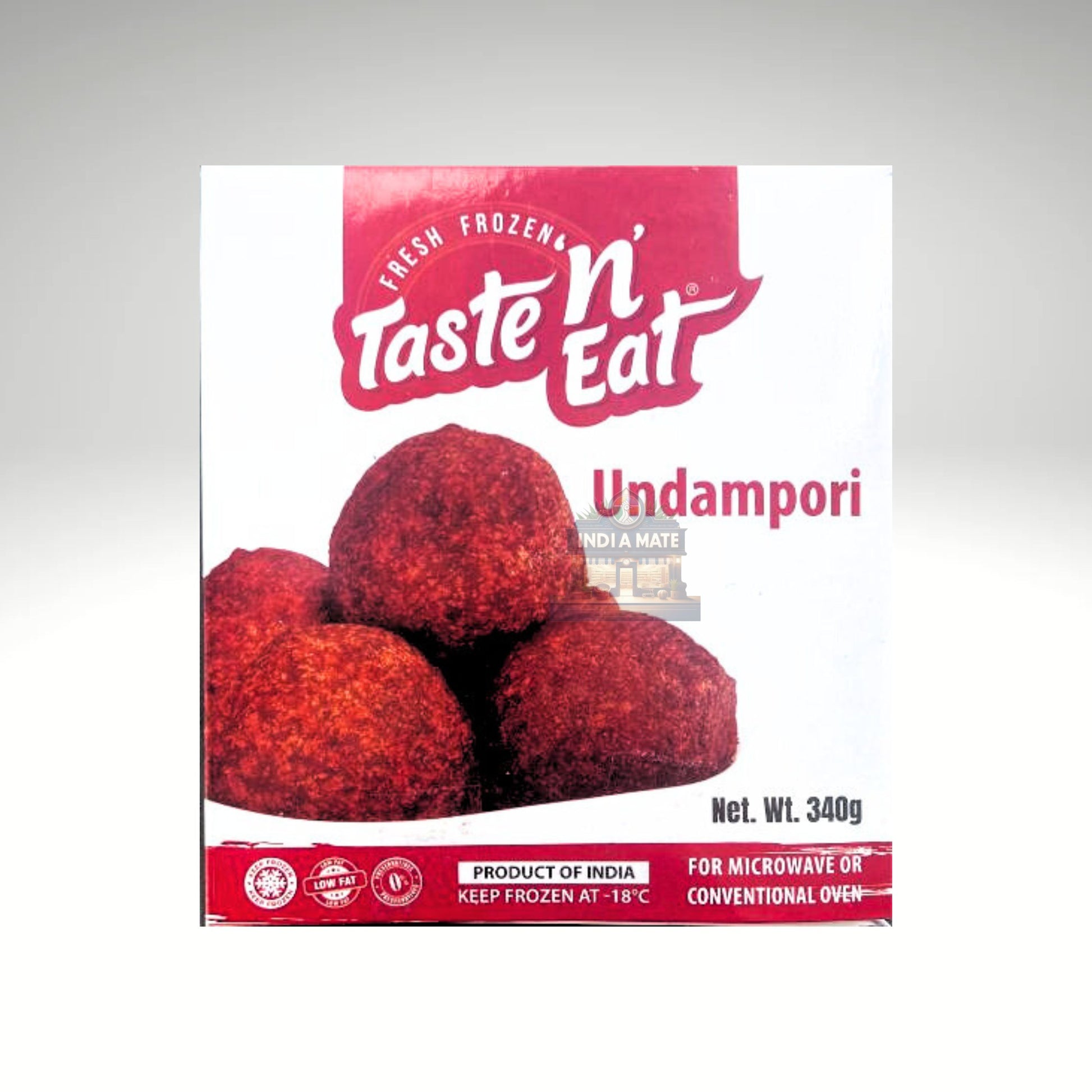 Taste N Eat Undampori (Bonda) packaging featuring golden-brown, crispy Kerala-style sweet fritters.