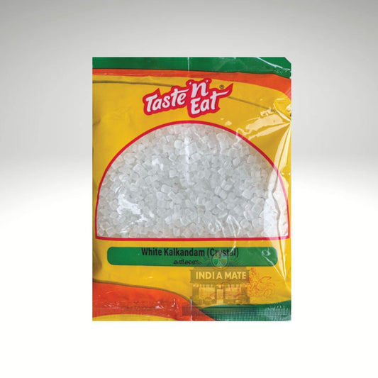 Taste N Eat White Kalkandam Crystal – വെള്ള കൽക്കണ്ടം / सफेद मिश्री – natural crystallized sugar.