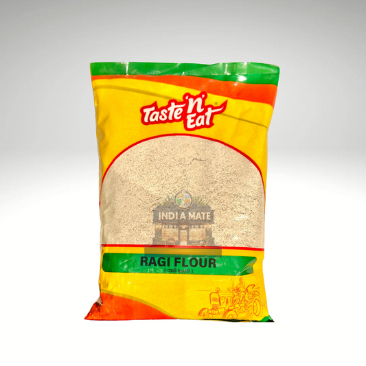 Bag of Taste 'N Eat Ragi Flour on a white background