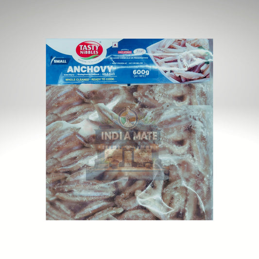Tasty Nibbles Anchovy (Kozhuva) Fish – Frozen cleaned anchovy fish ready to cook, South Indian style.