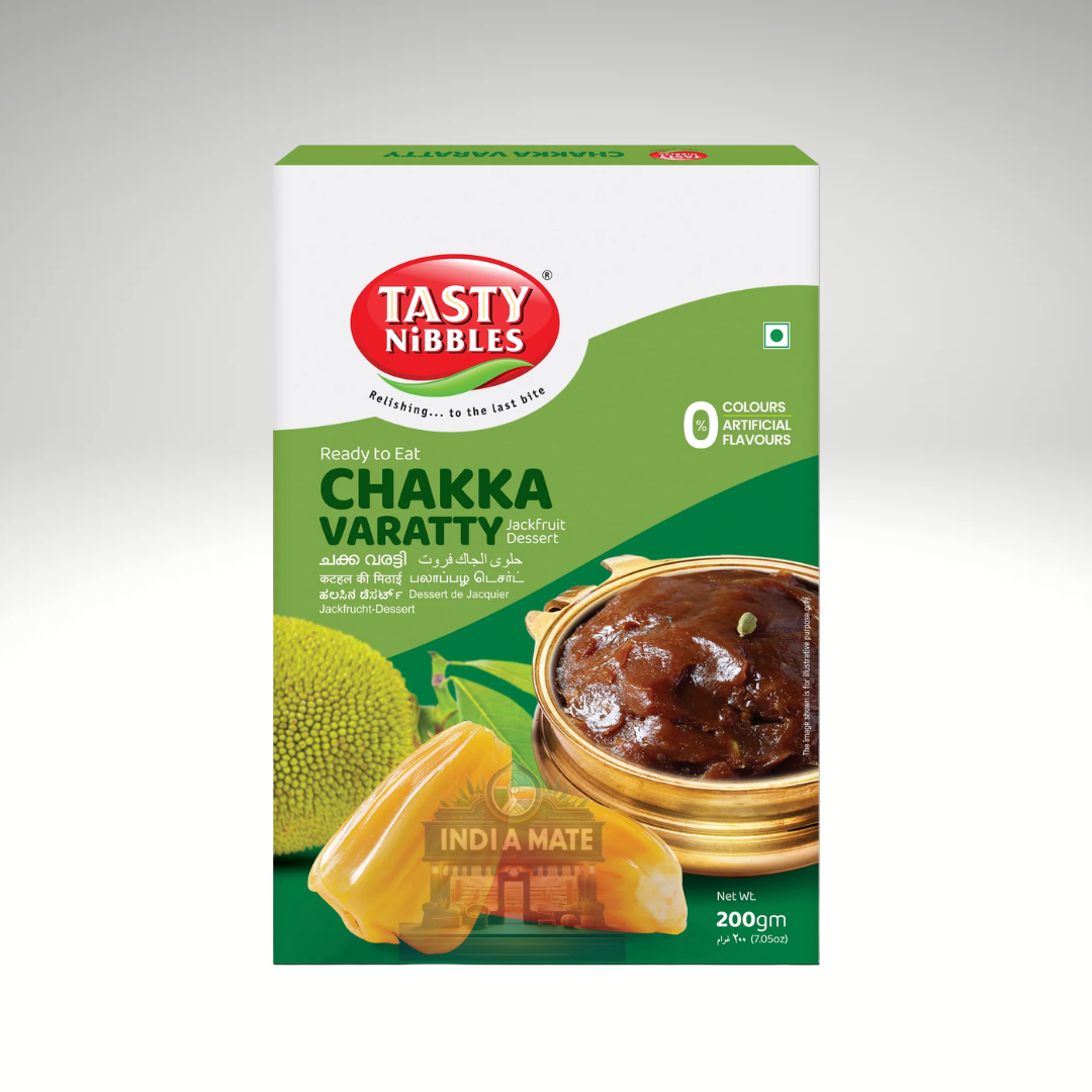 Tasty Nibbles Chakka Varatty 200g – A traditional South Indian delicacy made with soft, juicy jackfruit, cooked to perfection and flavoured with aromatic spices for a delicious treat.