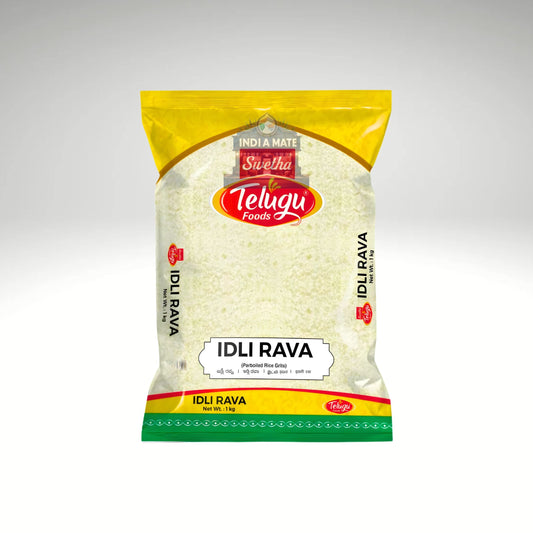 Telugu Idli Rava (Idli Rava) – high-quality semolina for soft and fluffy idlis. Sold by IndiaMate.