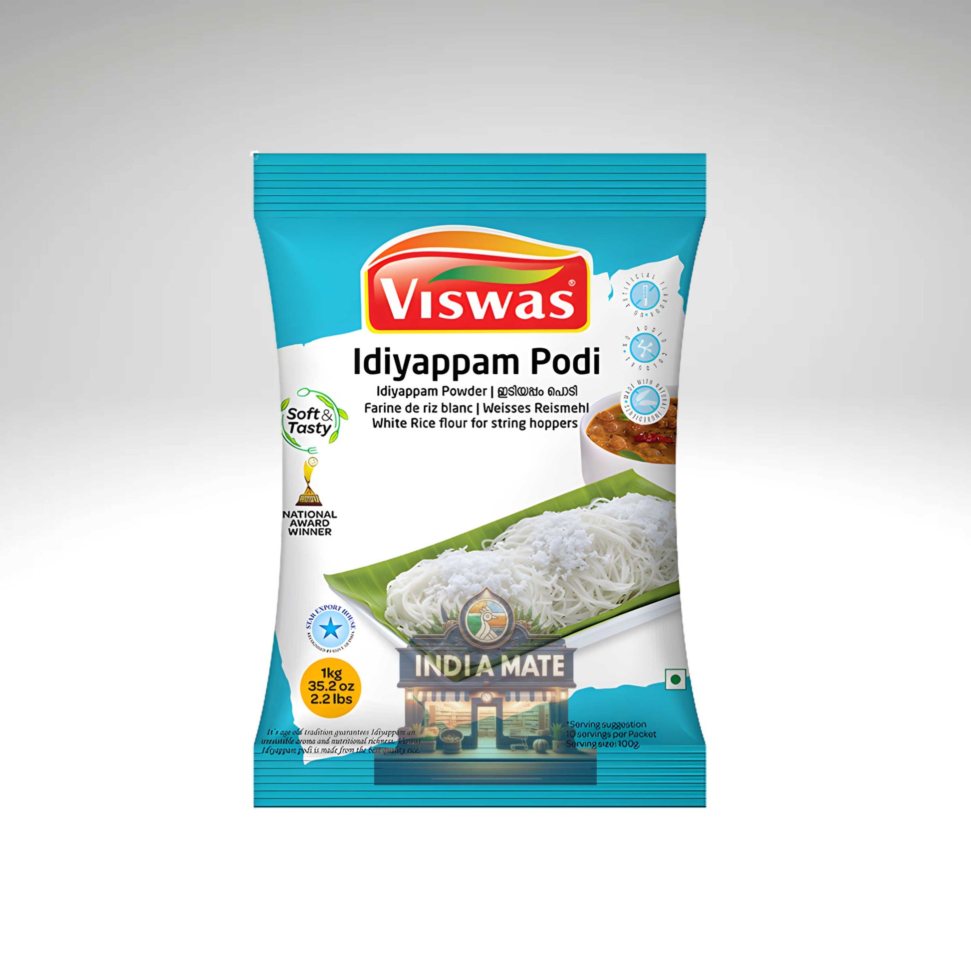 Viswas Idiyappam Podi – Premium rice flour for soft and fluffy idiyappam.