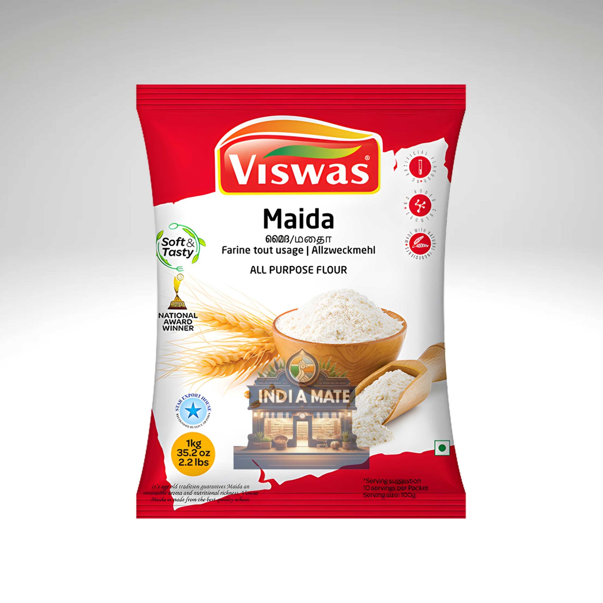 Viswas Maida (All-Purpose Flour) – Premium fine flour for baking and cooking.
